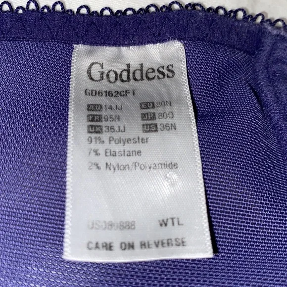 Goddess Bra Floral print Size 36N - Picture 3 of 3